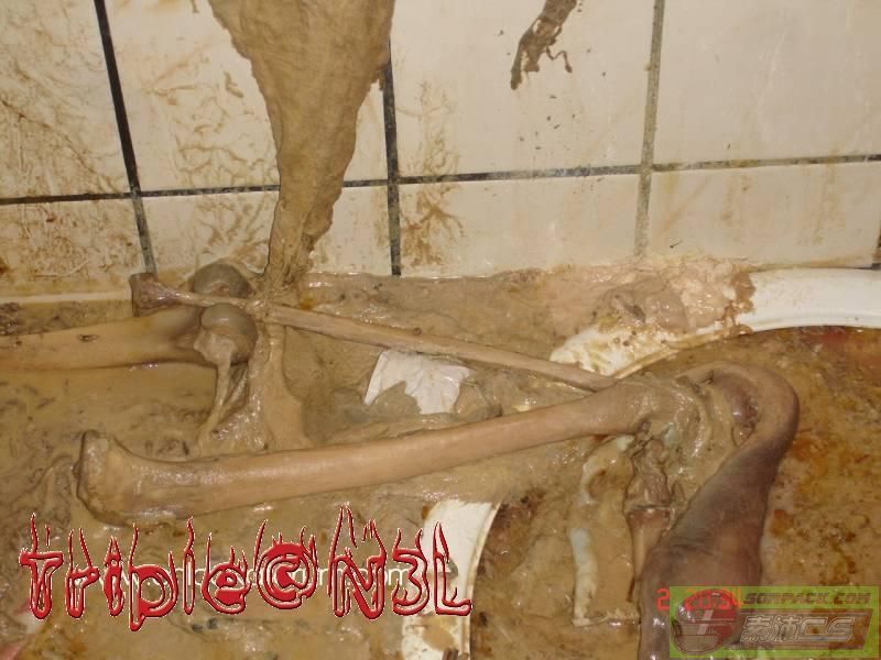 (血腥照片)少女浴缸割腕捆颈灌水自杀(死状极凄惨) 申请加精